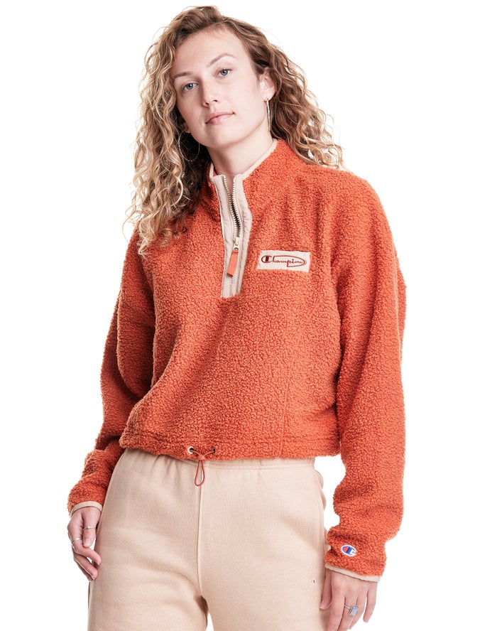 Sudadera Champion Mujer - Mixed Media Pullover ( Coral ) 4951263-VP